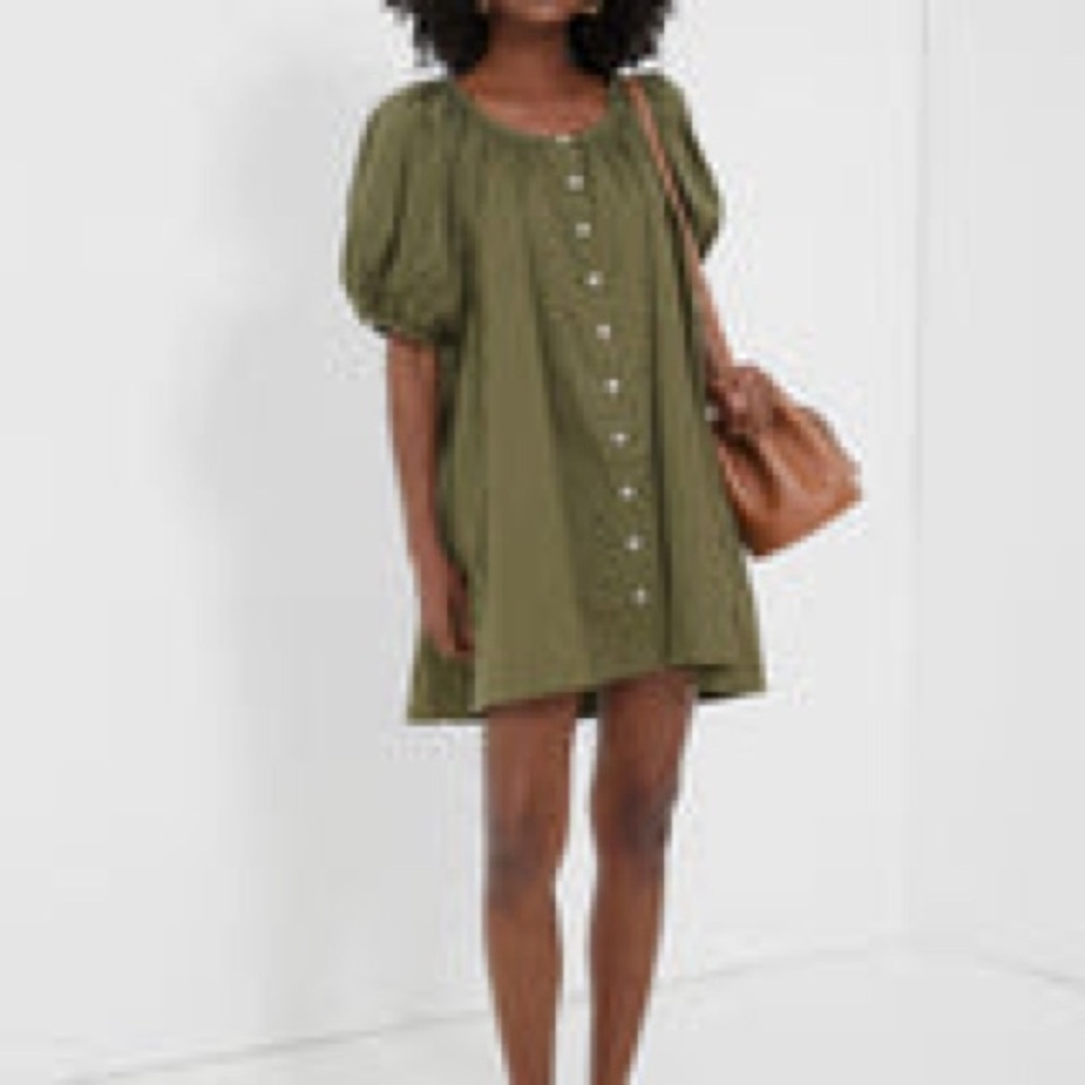 Tuckernuck Pomander Place Poplin Dress Olive